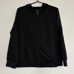 🎉4/30$🎉 Shein Black Zip-Up Hoodie – Size XL